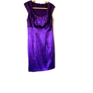 Connected apparel 10 purple sleeveless dress